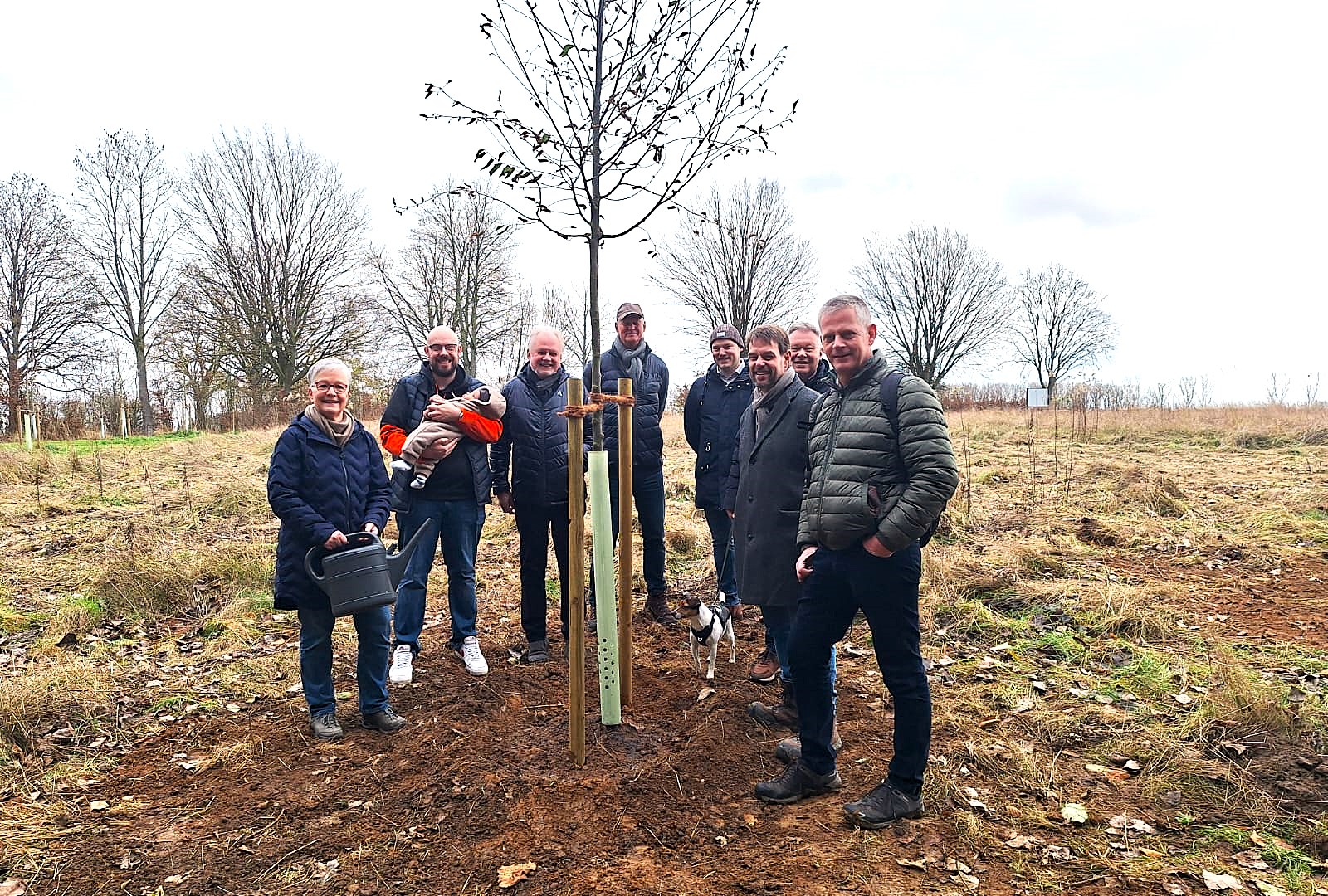 Mit Baby und Hund zum Brgerwald.